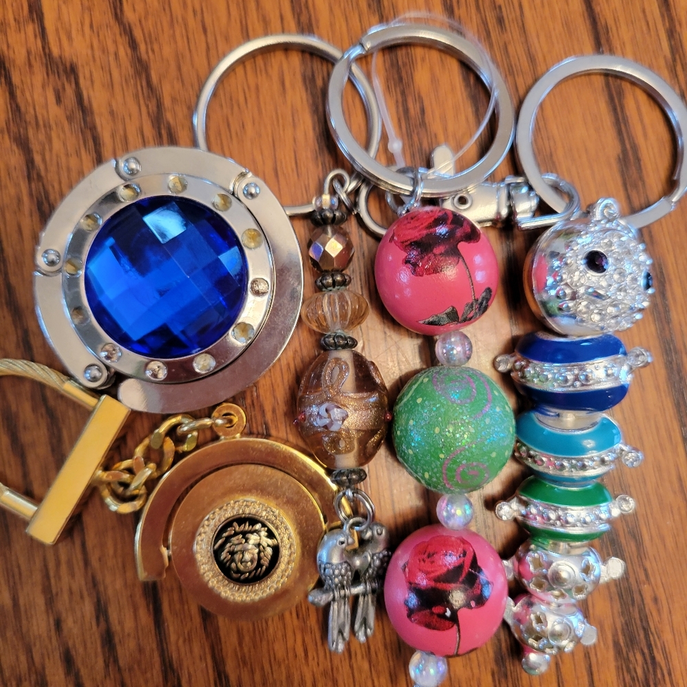 Key Chain Bag Charm & Accessory Bundle ~ Rhinestone ~ Birds & Bug - Picture 2 of 13